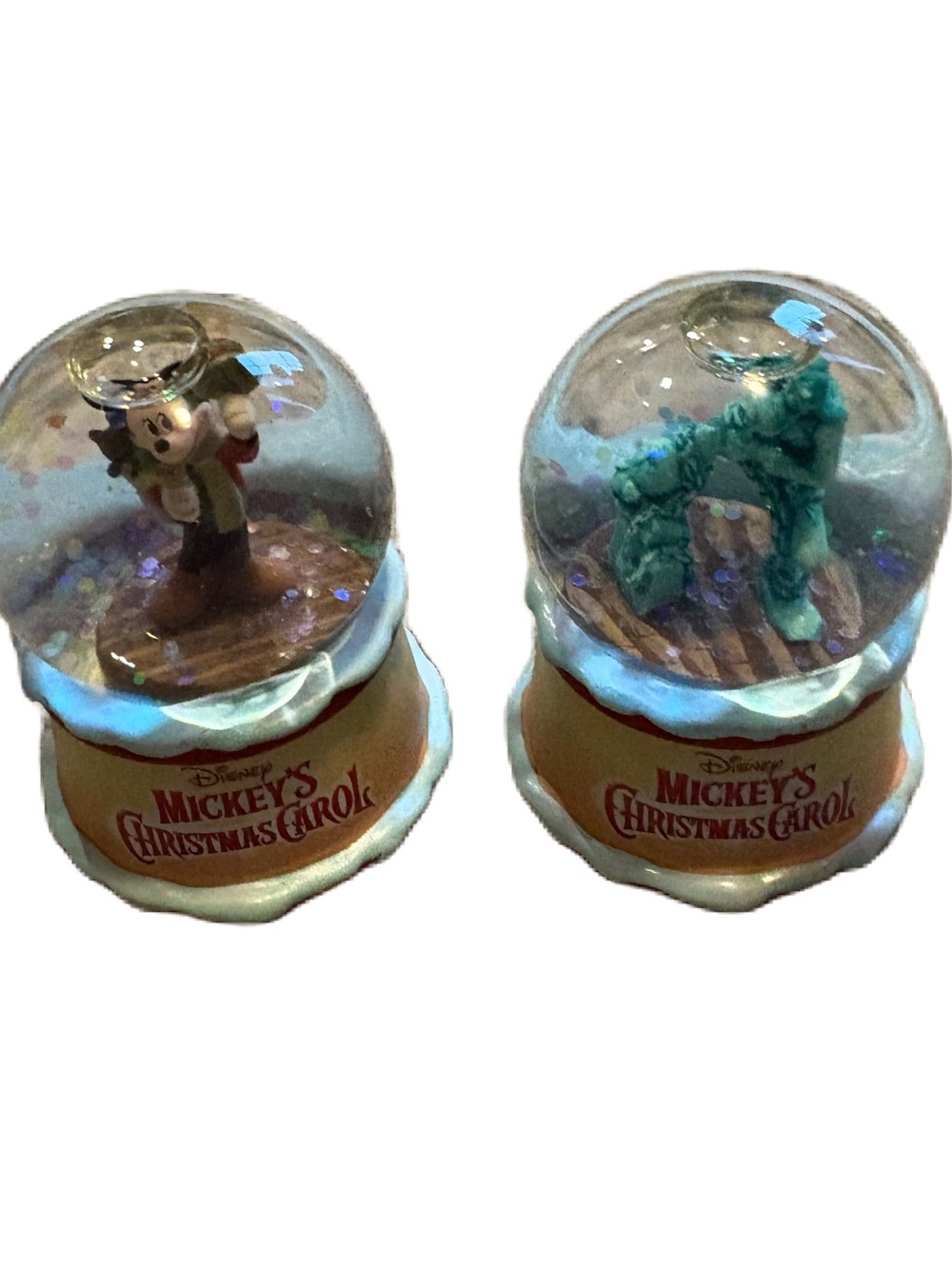 Disney Mickey's Christmas Carol Snow Globe Duo